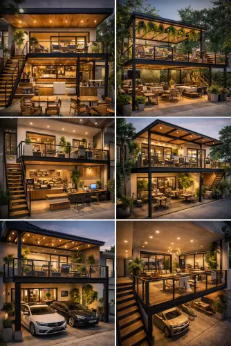 Mezannine Cafe Modern di Pantai Indah Kapuk